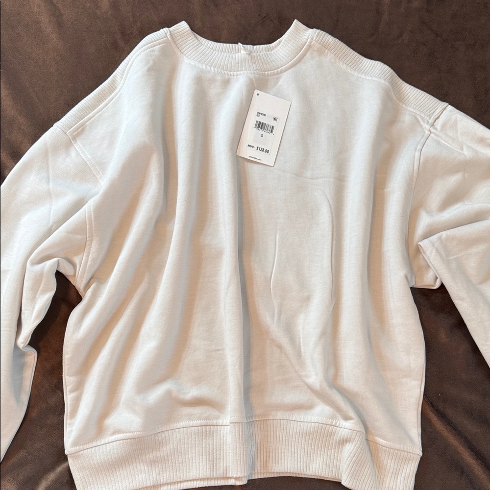 Splendid Ribbed Crewneck Long Sleeves Ribbed Cuffs and Hem Sweatshirt R13A - Picture 4 of 13